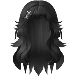 Trendy Fluffy Wavy Girl Anime Cute Hairstyle Black