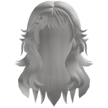 Trendy Fluffy Wavy Girl Anime Cute Hairstyle White