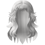 Trendy Fluffy Wavy Girl Anime Cute Hairstyle White