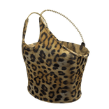 trendy leopard baddie chain tank top