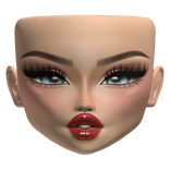 Trendy Red Lip Makeup w Blue Eyes