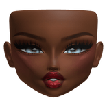 Trendy Red Lip Makeup w Blue Eyes