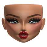 Trendy Red Lip Makeup w Blue Eyes