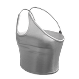 trendy white cute chain tank top