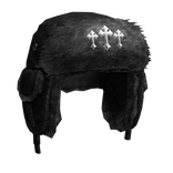Triple Cross Black Ushanka