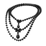 Triple Stacked Black Pearl Necklace 97