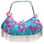 Tropical Blue Pink Cute Beach Hibiscus Gyaru Bag