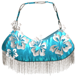 Tropical Blue White Cute Beach Hibiscus Gyaru Bag