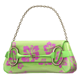 Tropical Floral Vintage Luxury green Hibiscus Bag