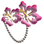 Tropical Pink Gyaru Hibiscus waist pearls