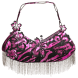Tropical Pink Scene Zebra Beach Hibiscus Gyaru Bag