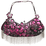 Tropical Pink Scene Zebra Beach Hibiscus Gyaru Bag