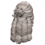 Tropical Summer Curly Hair w/ Bun (Ash Blonde)