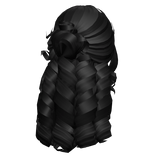 Tropical Summer Curly Hair w/ Bun (Black)