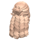 Tropical Summer Curly Hair w/ Bun (Blonde)