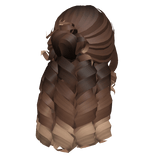 Tropical Summer Curly Hair w/ Bun (Brown & Blonde)