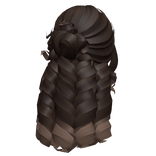 Tropical Summer Curly Hair w/ Bun (Brown Ombre)