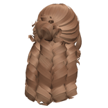 Tropical Summer Curly Hair w/ Bun (Caramel)