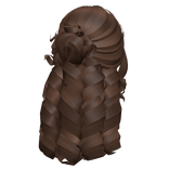 Tropical Summer Curly Hair w/ Bun (Chestnut Brown)