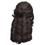 Tropical Summer Curly Hair w/ Bun (Dark Brown 2)