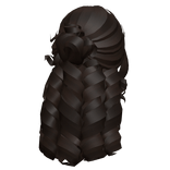 Tropical Summer Curly Hair w/ Bun (Dark Brown)