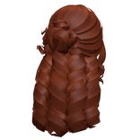 Tropical Summer Curly Hair w/ Bun (Dark Ginger)