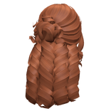 Tropical Summer Curly Hair w/ Bun (Ginger)