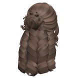 Tropical Summer Curly Hair w/ Bun (Light Brown)