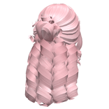 Tropical Summer Curly Hair w/ Bun (Pink)