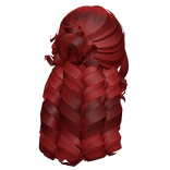 Tropical Summer Curly Hair w/ Bun (Red)
