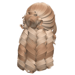 Tropical Summer Curly Hair w/ Bun (Sandy Blonde)