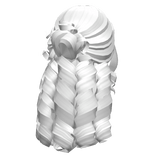 Tropical Summer Curly Hair w/ Bun (White)