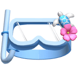 ♡ tropical turtle snorkel beach goggles
