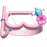 ♡ tropical turtle snorkel beach goggles
