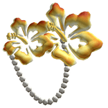 Tropical Yellow Gyaru Hibiscus waist pearls