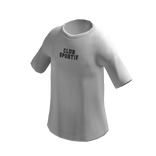 White Oversized Sporty Basic T-Shirt