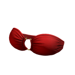 Tube Top Twisted Bikini Red Hawaiian Summer Y2K