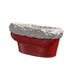 Fur Christmas Tube Top in Red