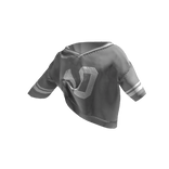 Tucked Baddie Off-Shoulder Oversized Jersey Gray