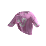 Tucked Baddie Off-Shoulder Oversized Jersey Pink