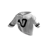 Tucked Baddie Off-Shoulder Oversized Jersey White