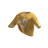 Tucked Baddie Off-Shoulder Oversized Jersey Yellow