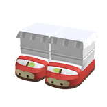 twee igari mori kei apple shoes w/ ruffled socks