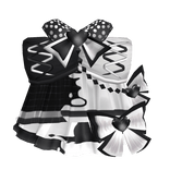 Twin heart swirl polka dot