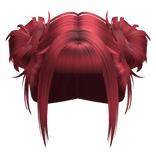 Twirly Kawaii Buns (Light Red)