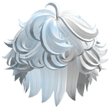 Two-Tone Fluffy Curly Boy Hair (Blue & White)