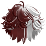 Two-Tone Fluffy Curly Boy Hair (Red & White)