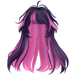Two-Tone Long Anime Girl Hair (Dark Purple)