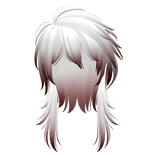 two tone messy vkei hair (white to red)