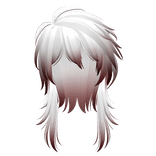 two tone messy vkei vamp hair (white to red)